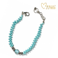 Aqua Cascade Beaded Bracelet by Maggie's Beads for You