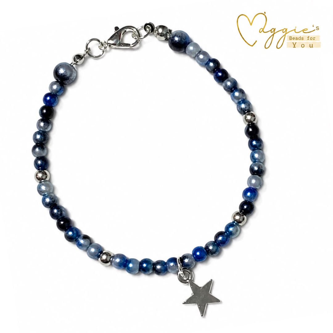 Midnight Star Beaded Bracelet by Maggie's Beads for You