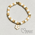 Sand & Pearl Flower Bracelet by Maggie's Beads for You
