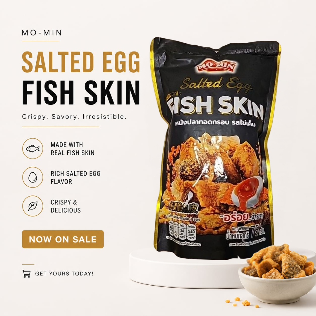 MO-MIN Salted Egg Fish Skin Crispy Snack – 75g