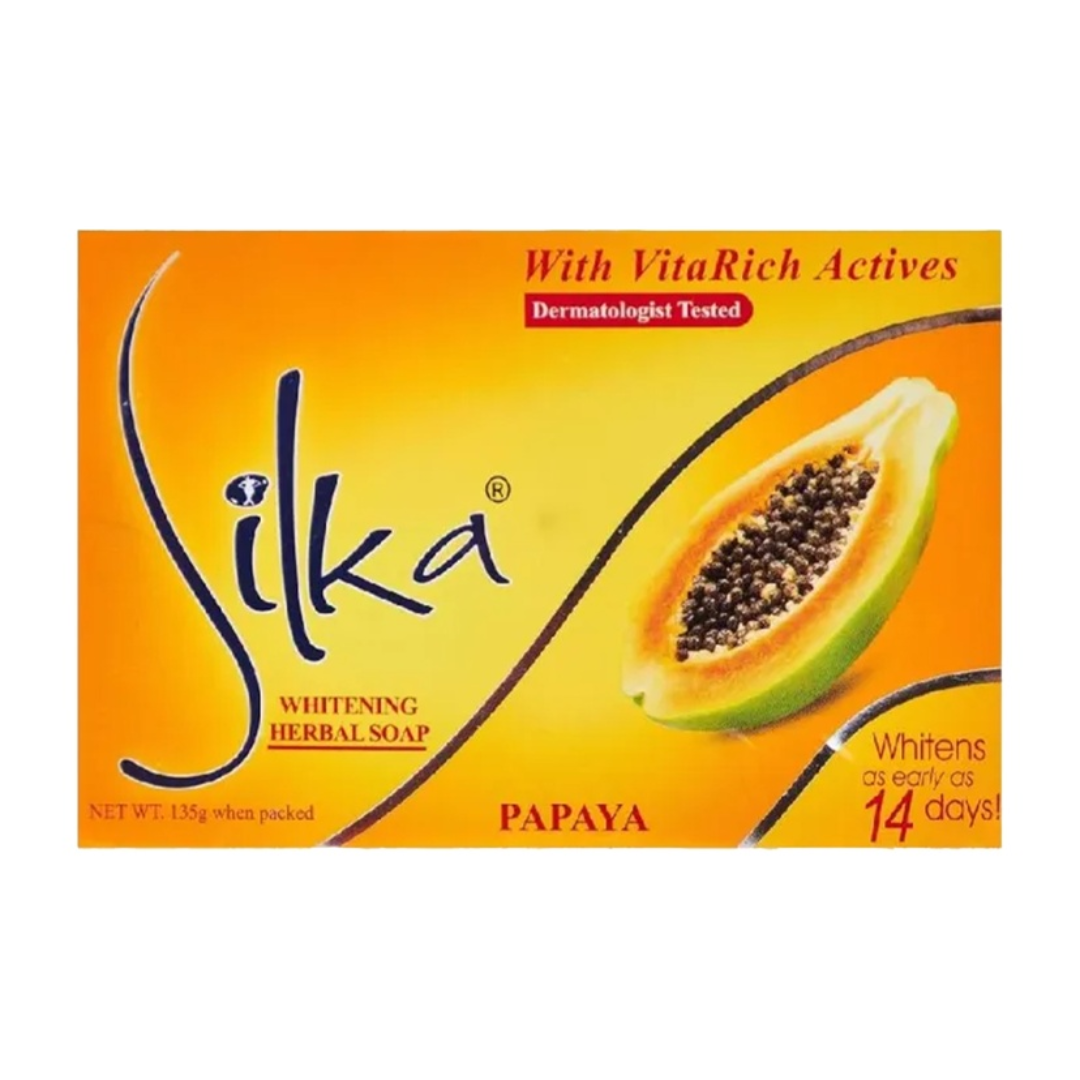 Silka Papaya Whitening Soap with Vita Rich Actives- 135gms
