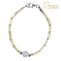 Lemon Crystal Beaded Bracelet by Maggie's Beads for You