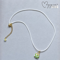 Green Checkered Mini Bag Pendant Necklace by Maggie's Beads for You