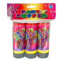 Pack of Party Popper with colorful packaging on a white background