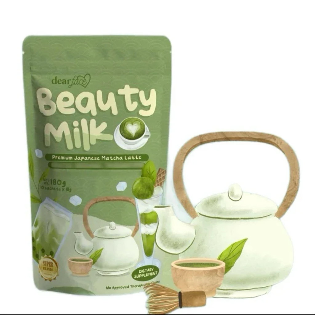 Dear Face Beauty Milk Premium Japanese Matcha Latte Drink - 180g