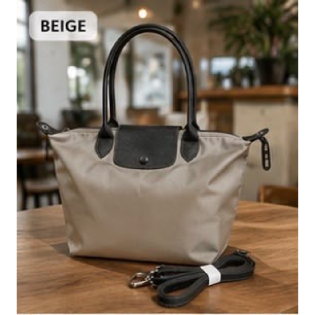 Casual Nylon Tote Bag with Adjustable Strap