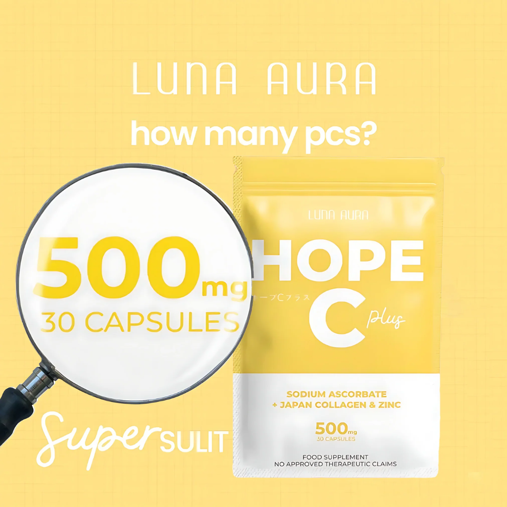 Luna Aura Hope C Plus – Sodium Ascorbate + Japan Collagen & Zinc (30 Capsules)