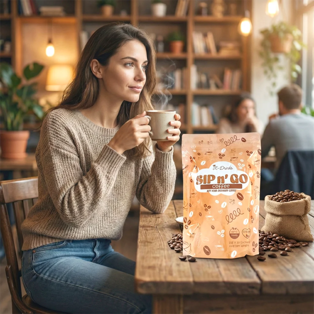 K-Drinks Sip n’ Go Detox Coffee – 22g × 10 Sachets