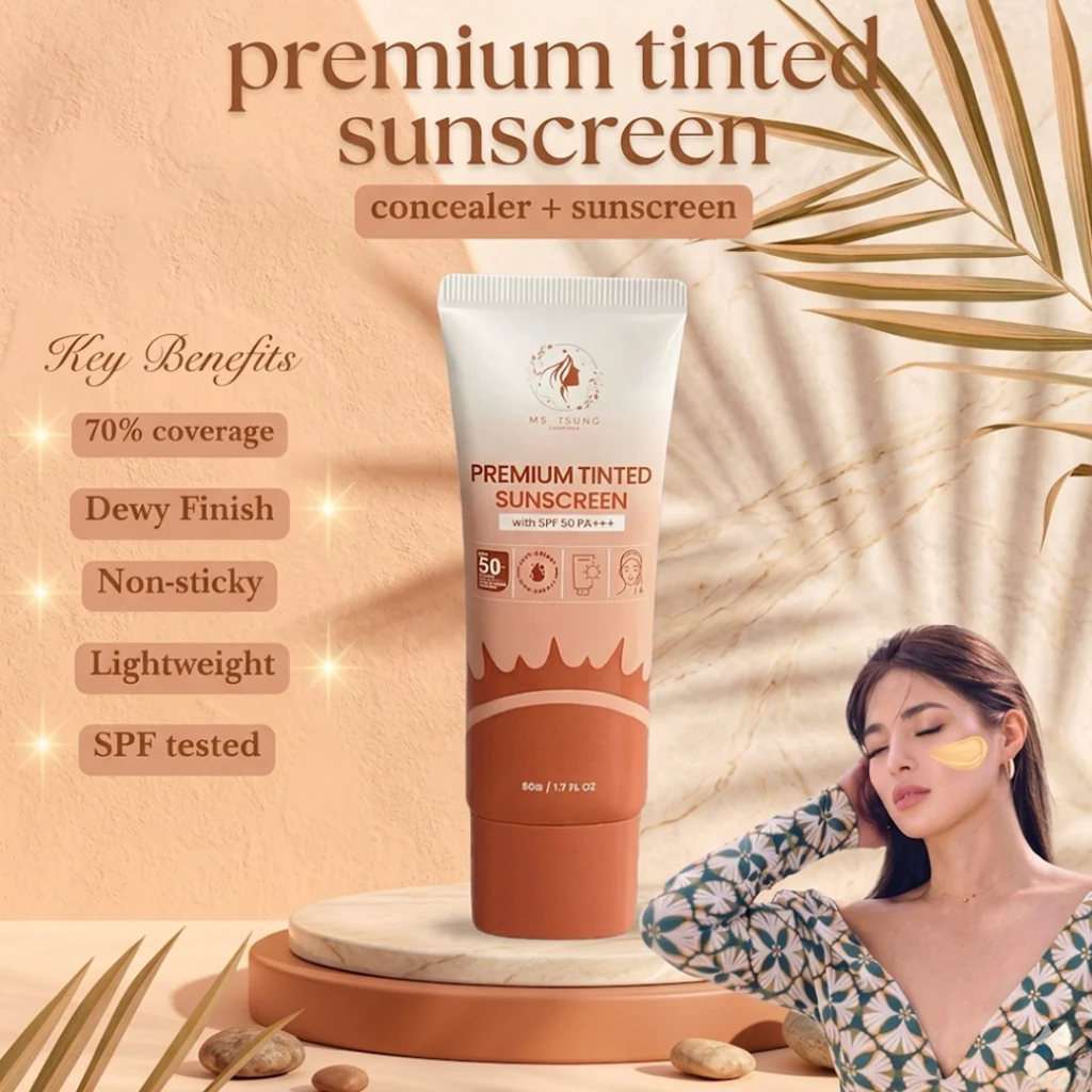 Ms. Tsung Essentials Premium Tinted Sunscreen SPF50 PA+++ (50g)