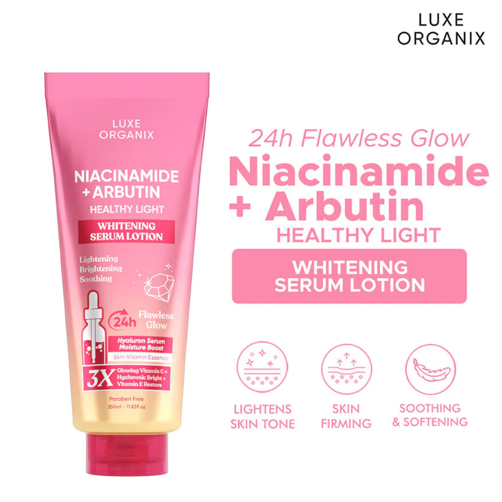 Luxe Organix Niacinamide + Arbutin Healthy Light Whitening Serum Lotion - 350ml