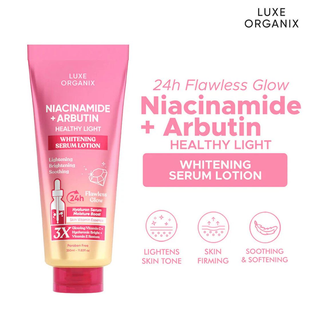 Luxe Organix Niacinamide + Arbutin Healthy Light Whitening Serum Lotion - 350ml