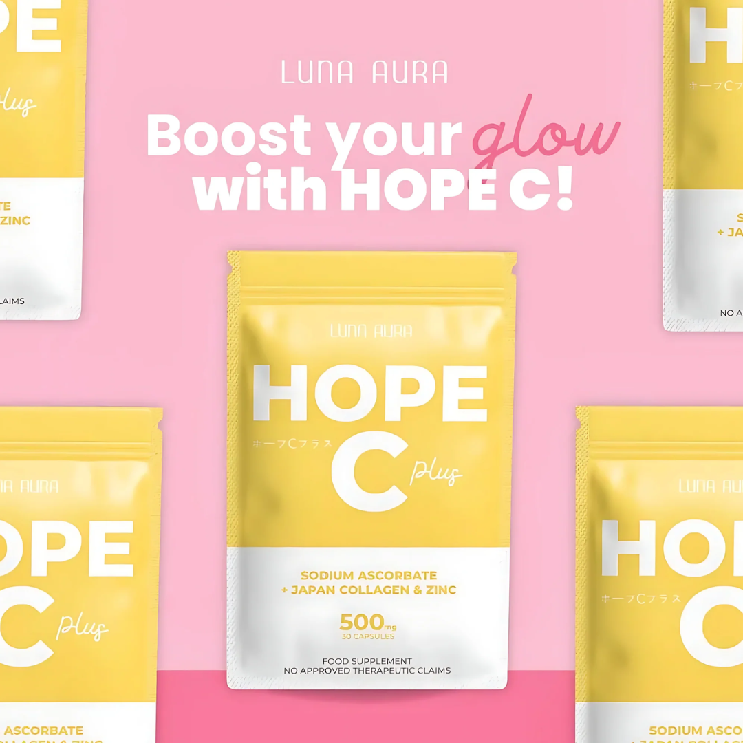 Luna Aura Hope C Plus – Sodium Ascorbate + Japan Collagen & Zinc (30 Capsules)