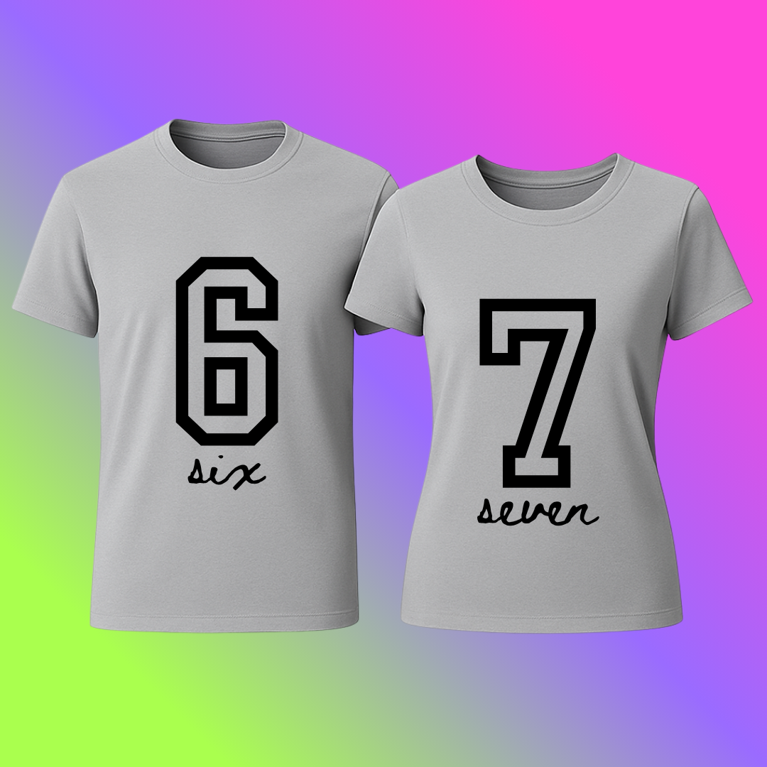 Couple T-Shirt - 67 Six Seven