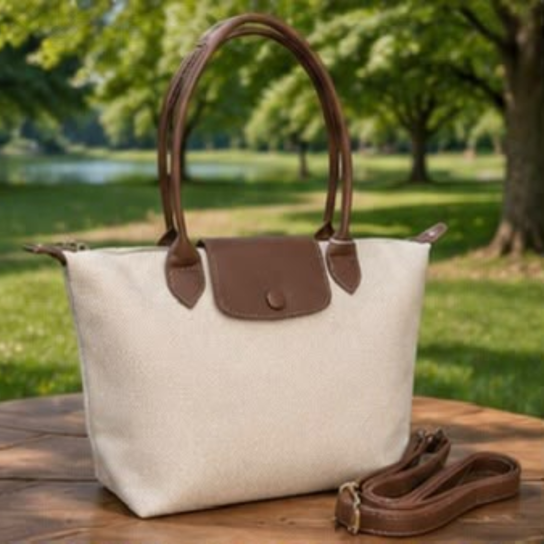 Casual Canvas Tote Bag with Adjustable Shoulder Strap
