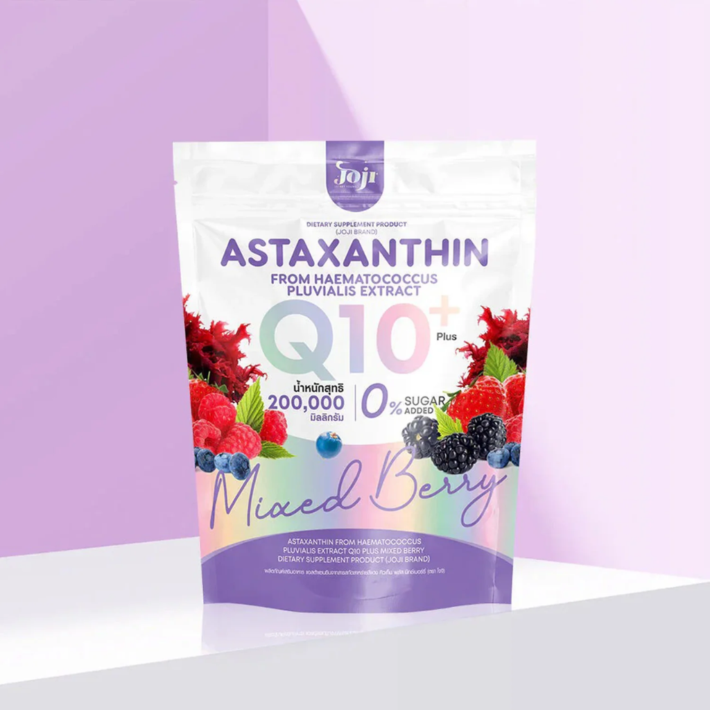 JOJI Secret Astaxanthin Q10 Plus Mixed Berry | Antioxidant Powder Drink with CoQ10 (10 Sachets)