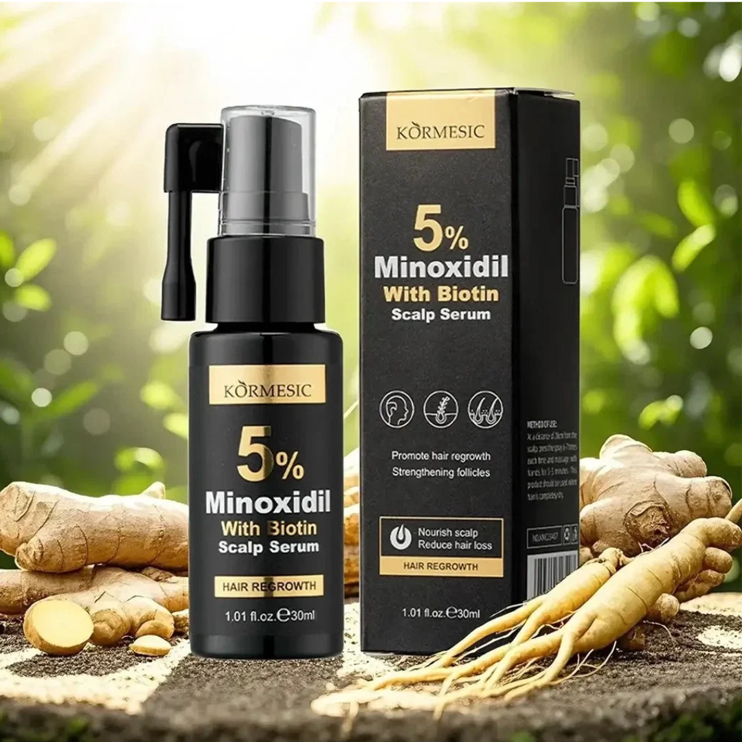 KORMESIC 5% Minoxidil with Biotin Scalp Serum – 30mL