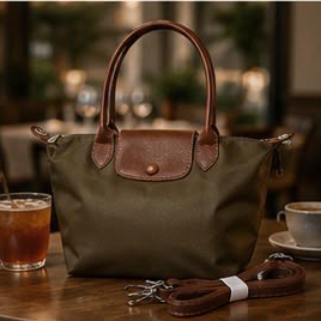 Casual Nylon Tote Bag with Adjustable Strap