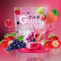 Manee Gluta Collagen Pink Grape Flavor | Glutathione, Marine Collagen & Antioxidant Beauty Drink (30 Sachets)