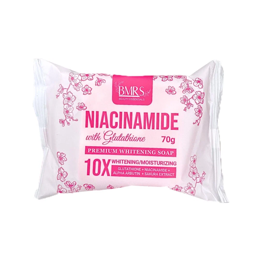 BMRS Niacinamide Soap with Glutathione 70g | Brightening Face & Body Soap