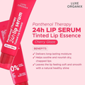 Luxe Organix Panthenol Therapy 24H Lip Serum 10g | Cherry Glaze, Berry Glaze & Honey Glaze