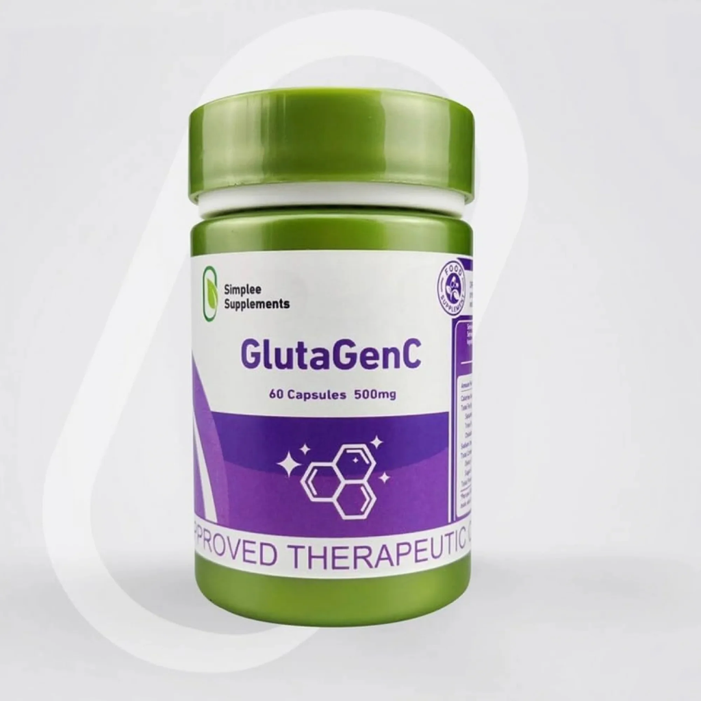 Simplee Supplements GlutaGenC – 500mg Skin Brightening & Antioxidant Capsules (60 Caps)