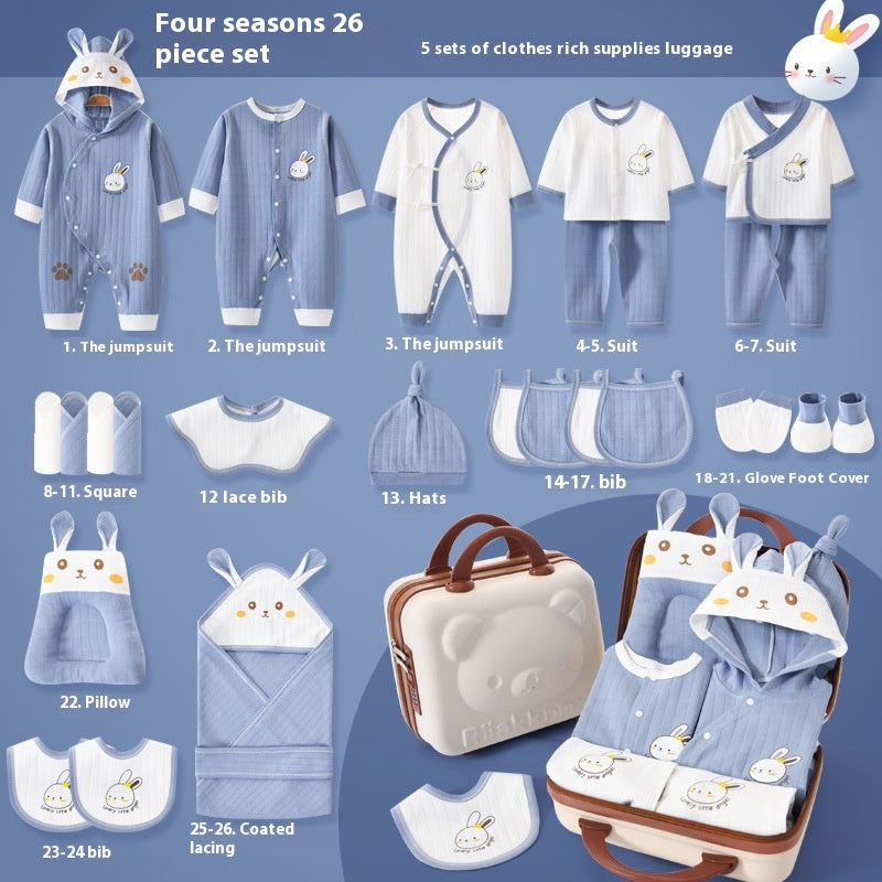 طقم هدايا مكون من 26 قطعة من ملابس ومستلزمات الأطفال - ألوان متعددة