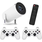 Wireless Retro Game Console with Multifunctional Projector Plug, Play TV Video Game Stick and Remote