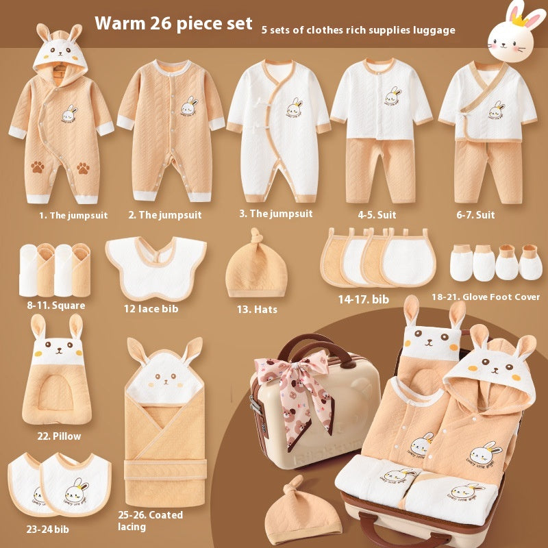 26-Piece Baby Clothing and Essentials Gift Set – Multiple Colors