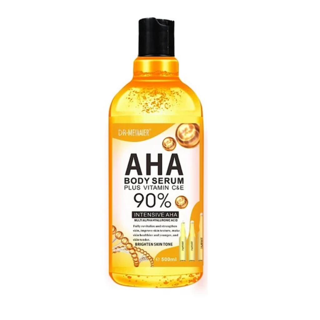 Dr. Meinaier 90% Intensive AHA Body Serum with Vitamin C & E 500ml | Brightening & Hydrating Body Serum