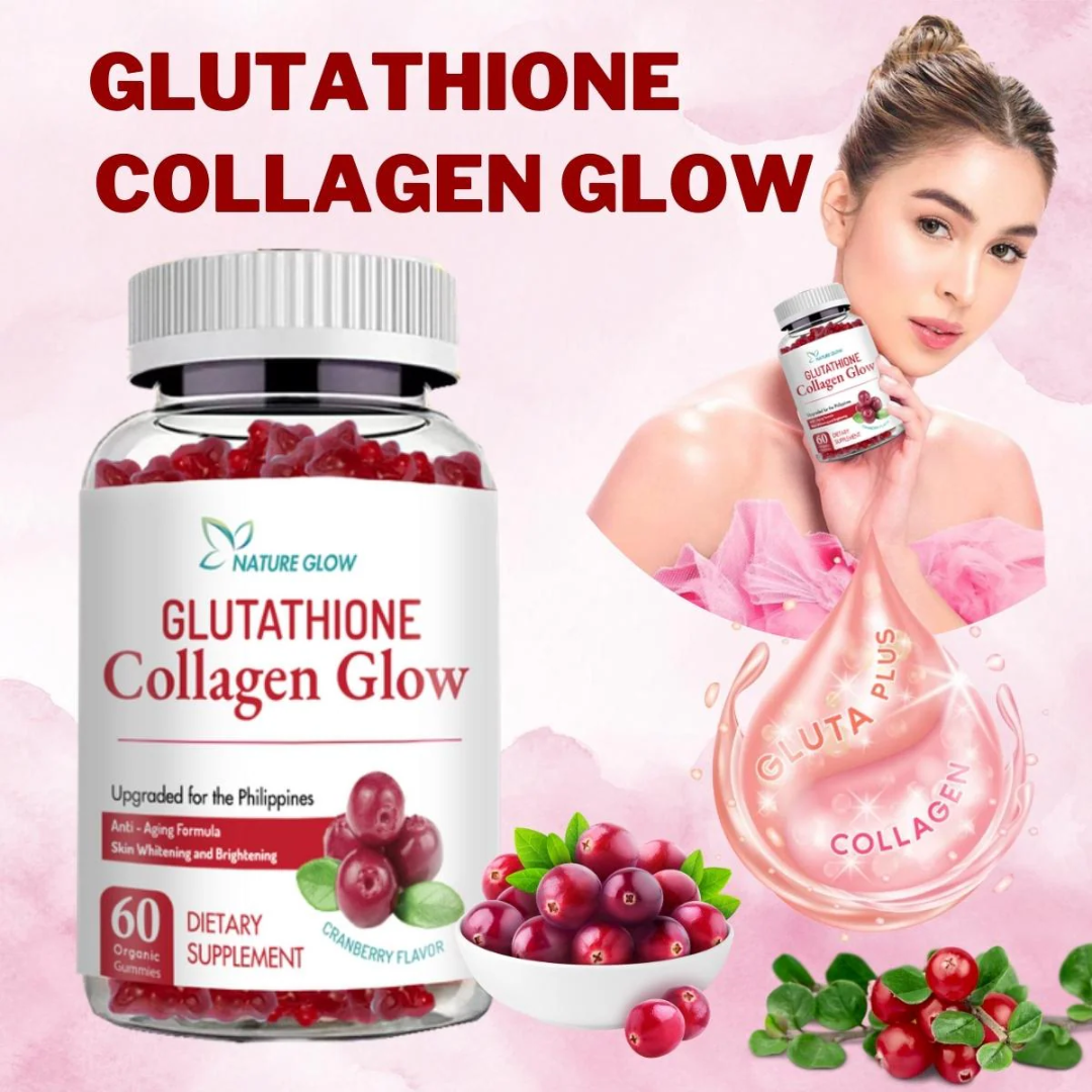 Nature Glow Glutathione Collagen Glow Cranberry – 60 Gummies