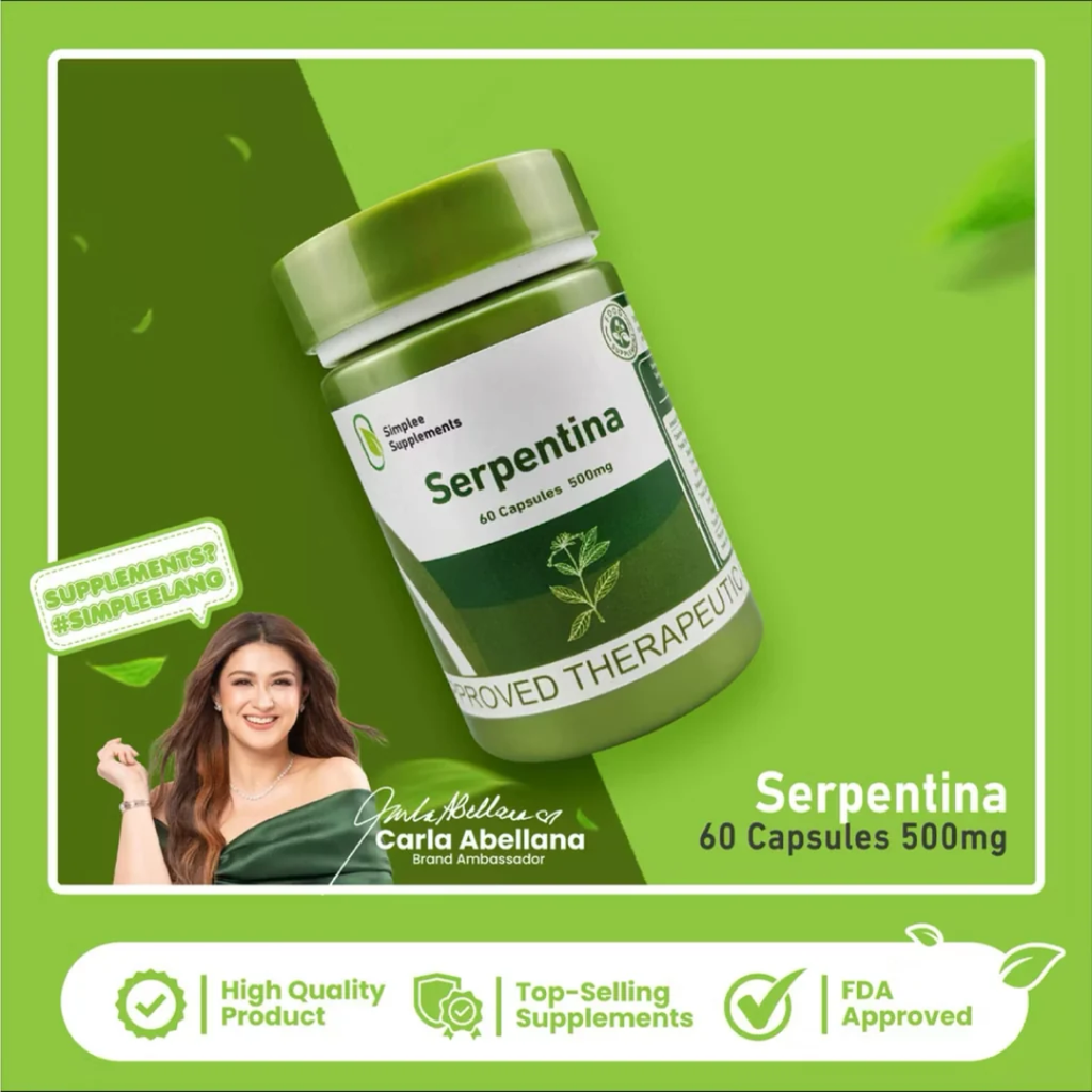 Simplee Supplements Serpentina 500mg – 60 Capsules