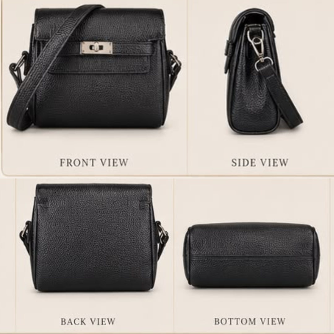 Classic Mini Crossbody Bag with Turn-Lock Closure