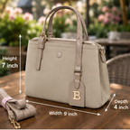 Elegant 3-Compartment Top Handle Crossbody Bag