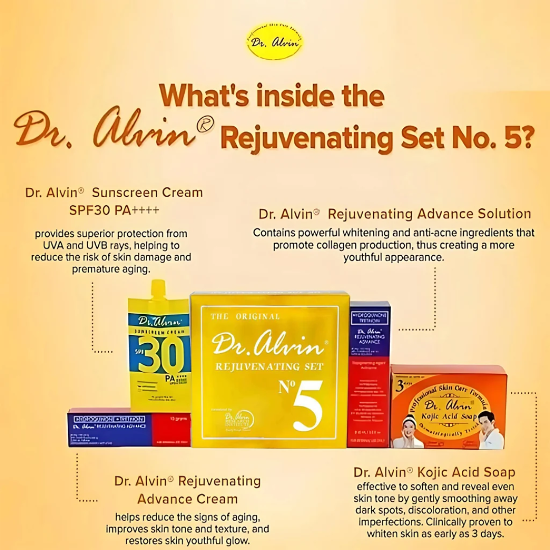 Dr. Alvin The Original Rejuvenating Set No. 5 | Complete 4-Step Skincare Set