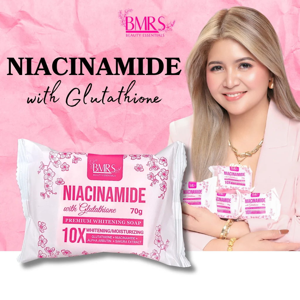 BMRS Niacinamide Soap with Glutathione 70g | Brightening Face & Body Soap