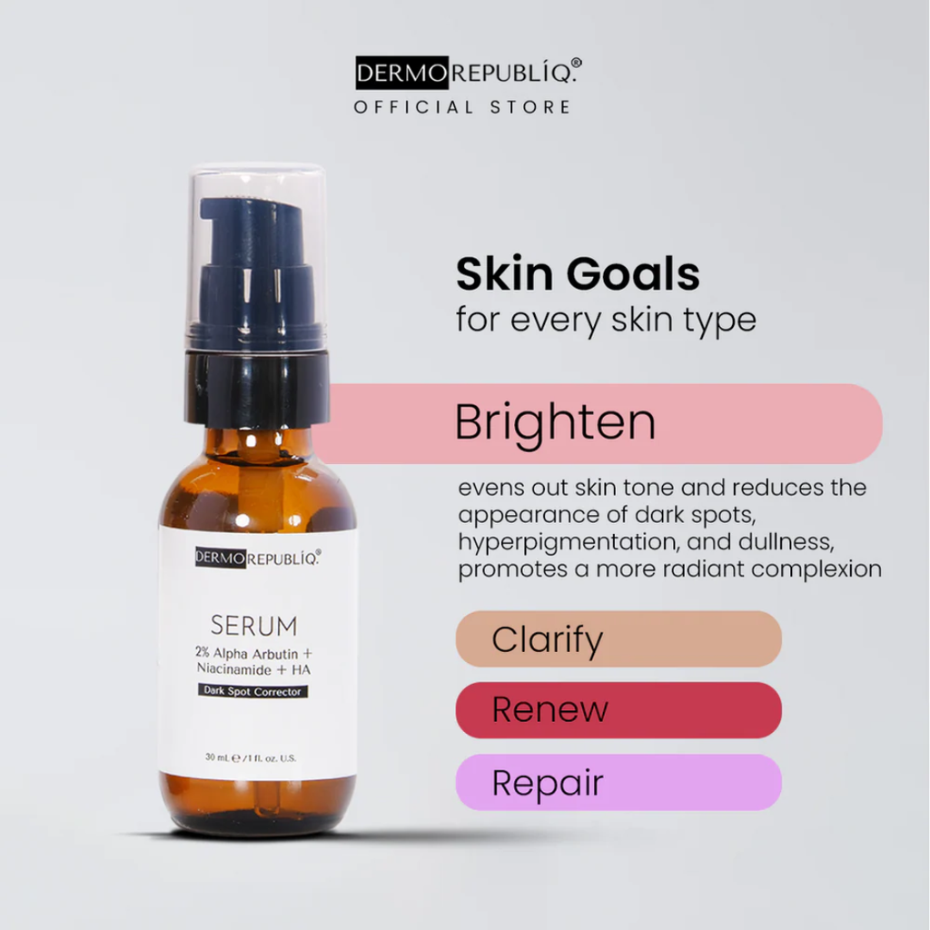 Dermorepubliq 2% Alpha Arbutin + Niacinamide + HA Dark Spot Corrector Serum 30ml