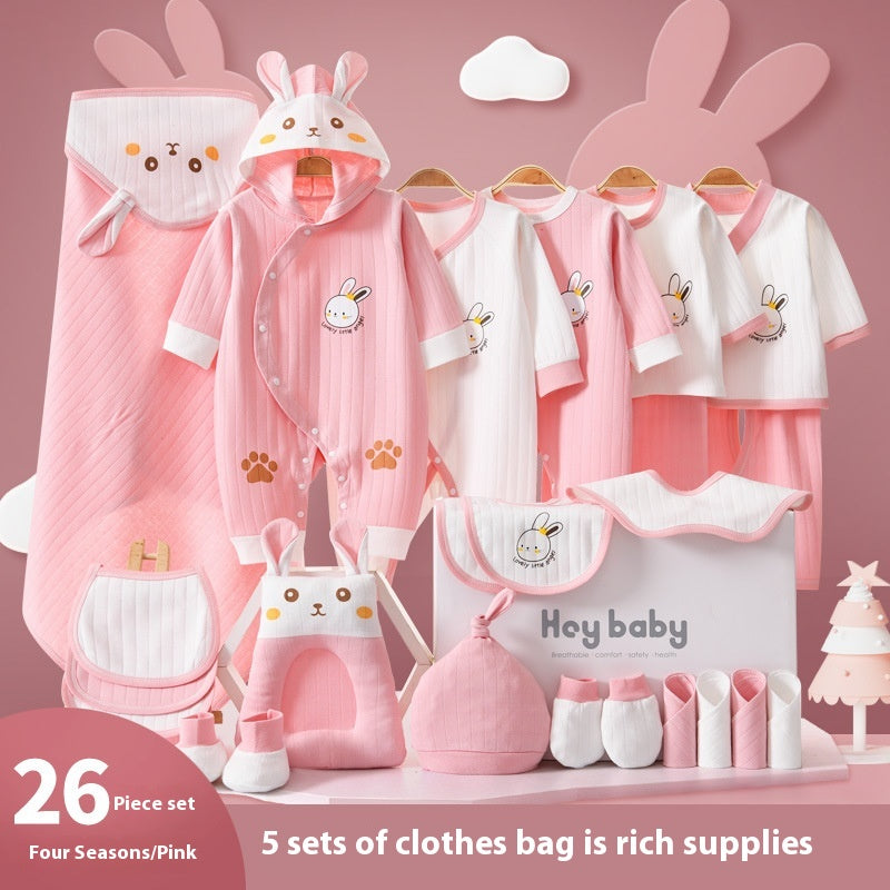26-Piece Baby Clothing and Essentials Gift Set – Multiple Colors