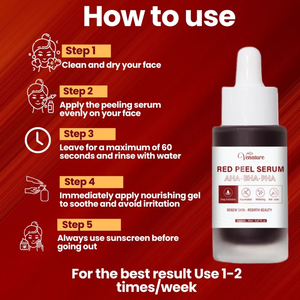 Venature Red Peel Serum - 20mL
