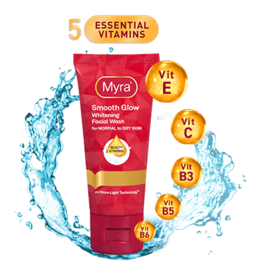 Myra Smooth Glow Whitening Facial Wash - 50mL
