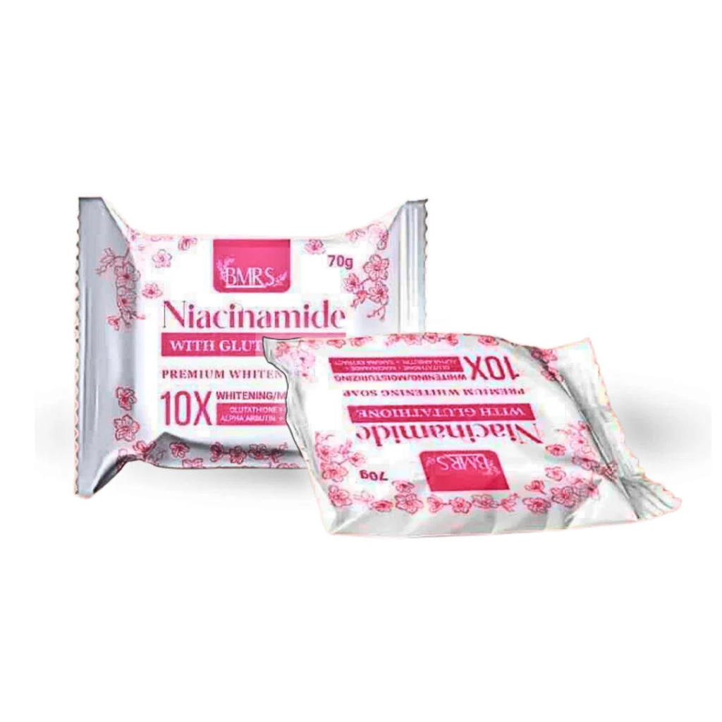 BMRS Niacinamide Soap with Glutathione 70g | Brightening Face & Body Soap