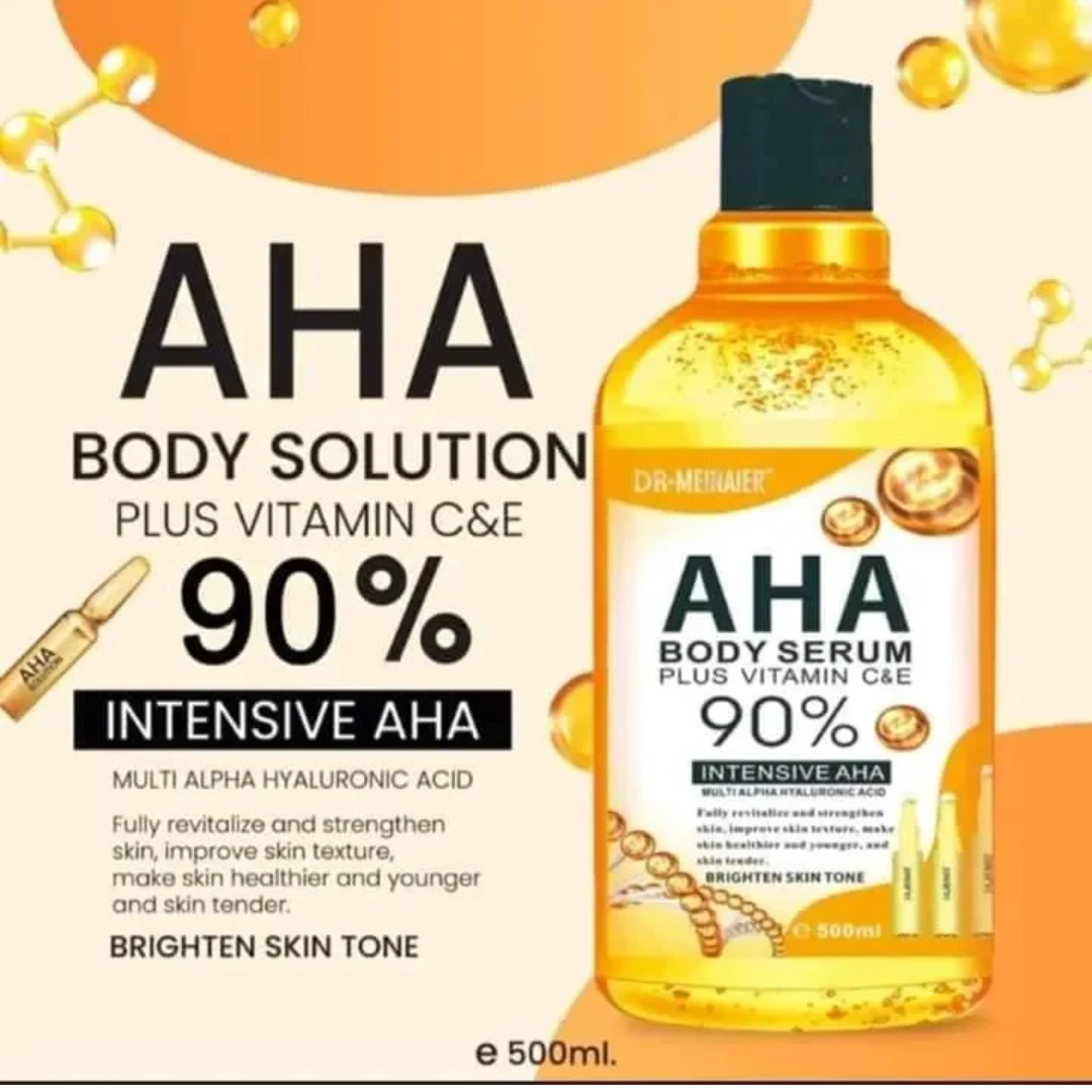 Dr. Meinaier 90% Intensive AHA Body Serum with Vitamin C & E 500ml | Brightening & Hydrating Body Serum