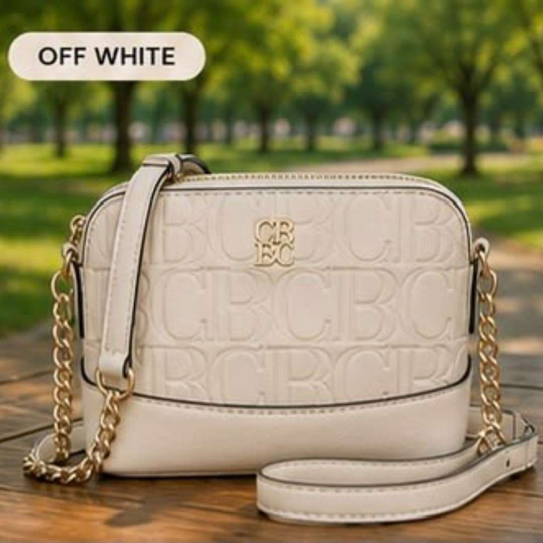 Embossed Crossbody Bag with Chain Strap