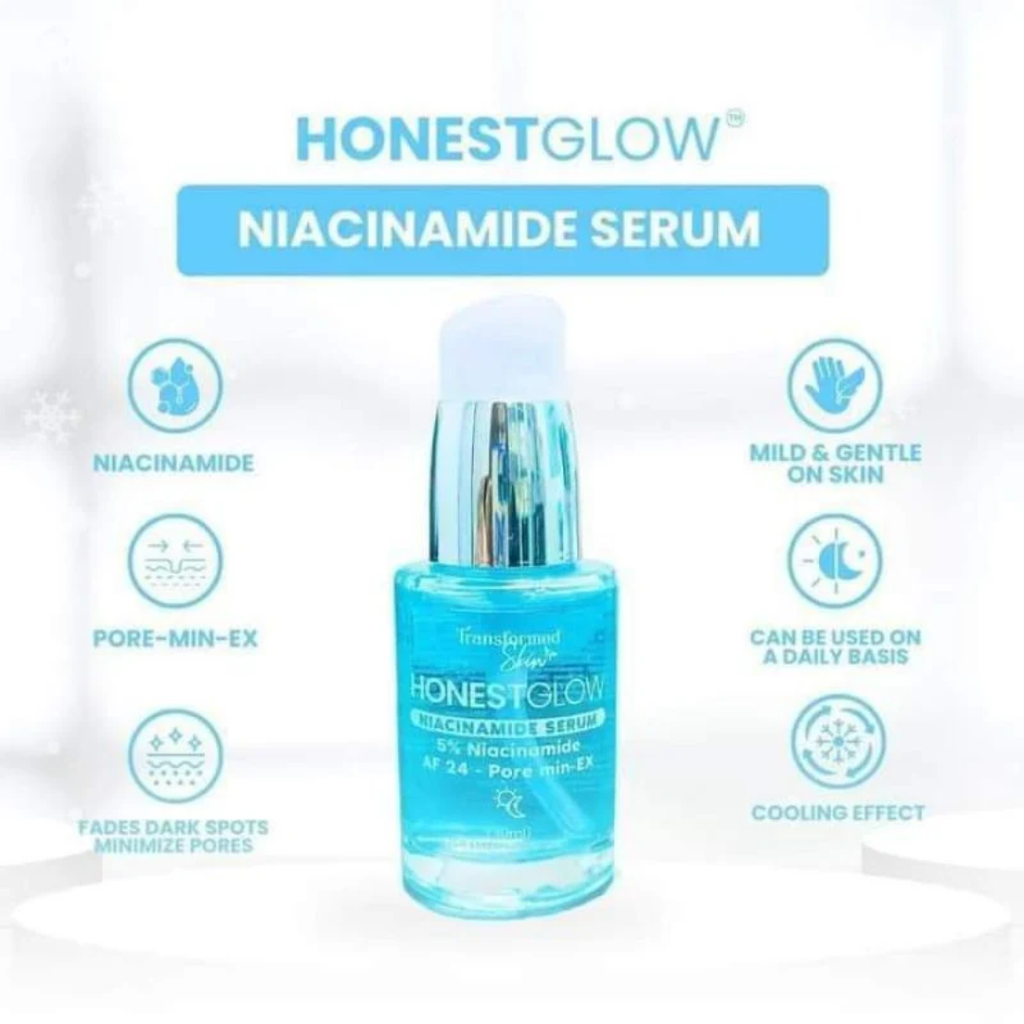 Honest Glow 5% Niacinamide Serum 30ml | Brightening & Pore Care Facial Serum