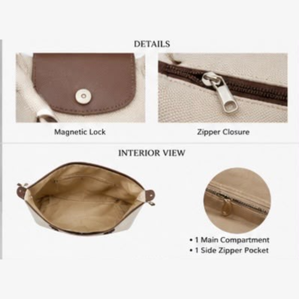 Casual Canvas Tote Bag with Adjustable Shoulder Strap
