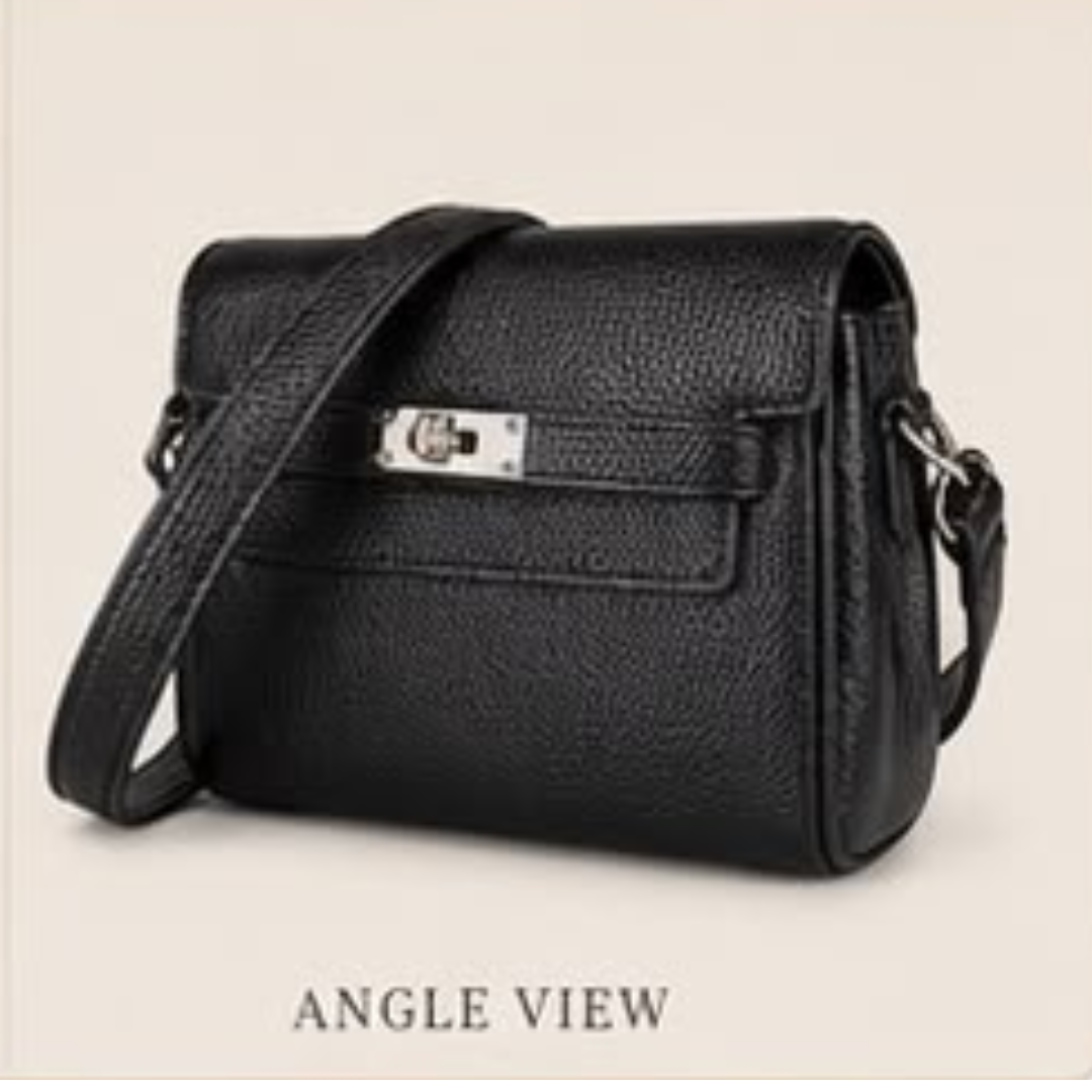 Classic Mini Crossbody Bag with Turn-Lock Closure