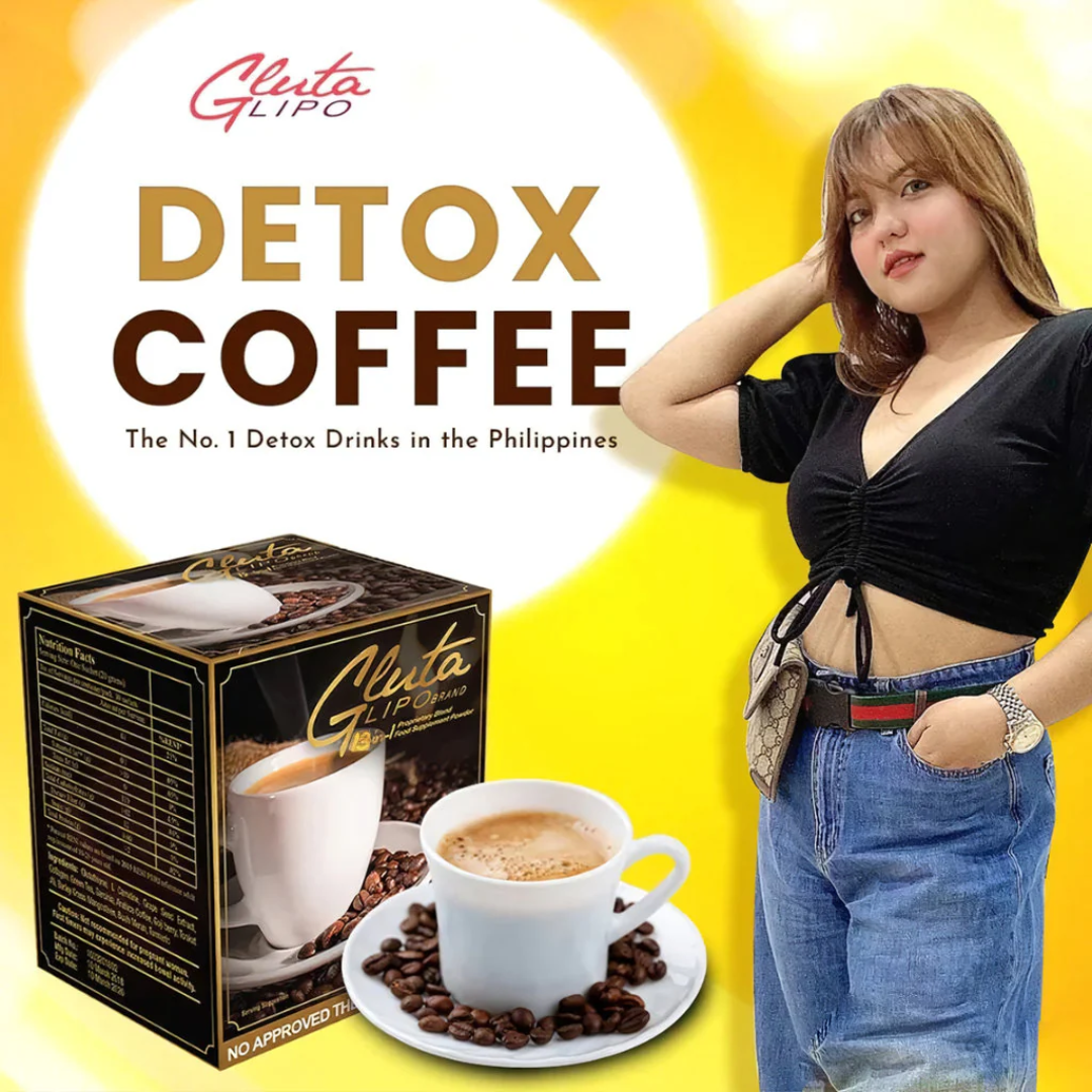 Glutalipo 13-in-1 Detox Coffee – Box of 10 Sachets X 21g Each