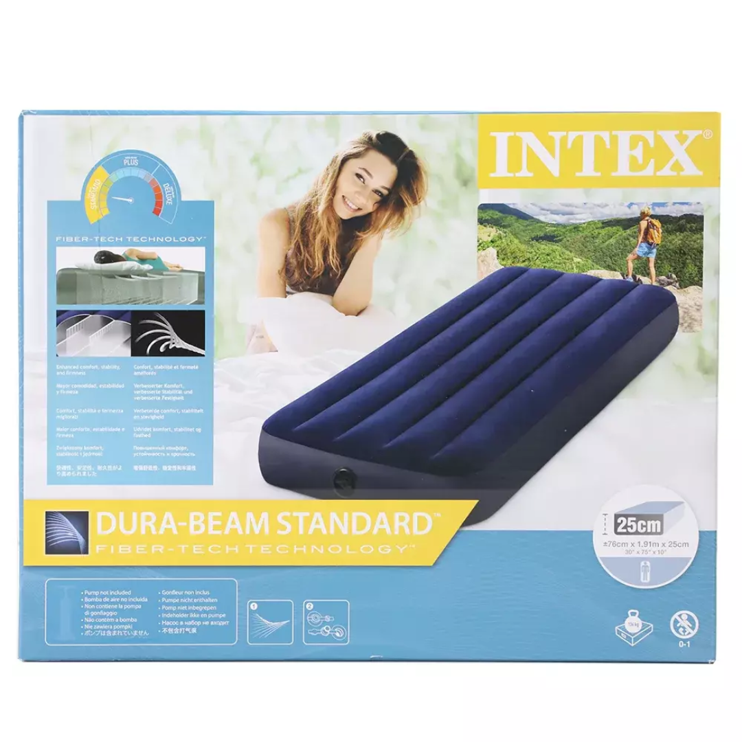 Intex Dura Beam Standard Airbed 30 x 75 x 10inch- Blue