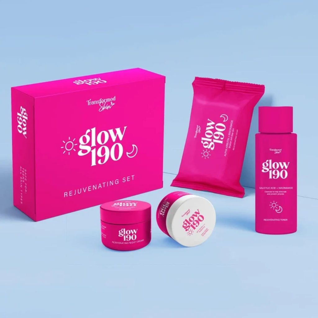 Transformed Skin Glow 190 Rejuvenating Set | 4-Step Brightening Skincare Set