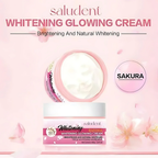 Saludent Brightening Sakura Glowing Cream SPF50 PA+++ 100g | Brightening Moisturizer with Niacinamide, Arbutin & Glutathione