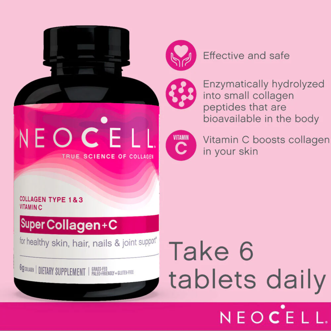 NeoCell Super Collagen + C | Collagen Type 1 & 3 with Vitamin C for Skin, Hair, Nails & Joints